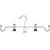 Cami Hanger Space Saving with Rubber Coated Tips | Steel Pant Hangers with Clips for Tank Tops & Lingerie | Non-Slip Skirt Hangers with Metal Clip Hoo