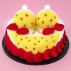 Artificial Cake Erotic Lingerie Bikini Adult Birthday Cake Replica Prop Party Decoration; Yellow; 10 inches