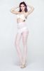 Blancho SE-2052-WHITE Bowknot Fashion Open Crotch Stockings - White - Medium