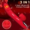 Thrusting Tongue Vibrator for Women, Heating G Spot Vibrator with Licking and LCD Display, Waterproof Clitoral Stimulator Oral Sex Toy