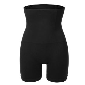 High Waist Shapewear Seamless Tummy Control Panties Butt Lifter Thigh Slimmer Body Trainer Shaper Compression Lingerie Panties for Women (Color: Black, size: medium)
