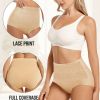 Plus Size Full Coverage Ladies Briefs Women's Panties 4 Pack Sets High Rise Slimming Tight Nylon Womens Panties Knickers